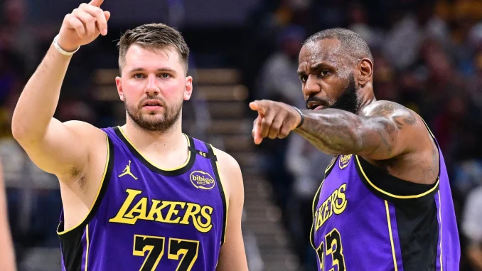 Luka Dončić and LeBron James